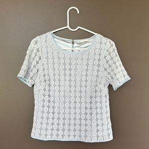 Adiva, gray, lace shirt, medium short sleeve shirt